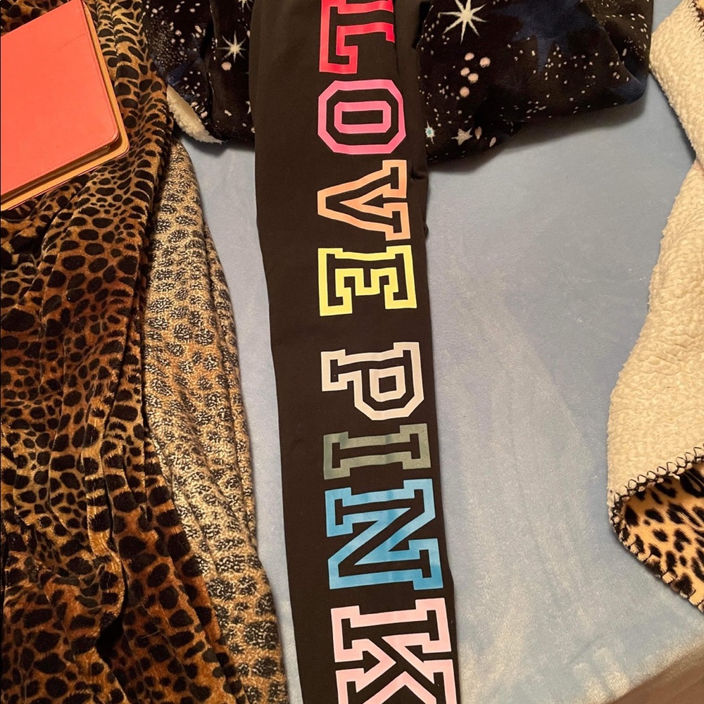 Leggings with lettering from Pink in rainbow colors rare